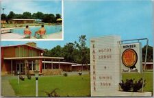 Bordentown, New Jersey Postcard THE EASTERNER  MOTOR LODGE Roadside 1964 Cancel picture