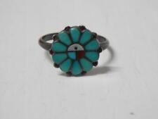 VINTAGE ZUNI STERLING SILVER SUNFACE RING sz: 6 1/2 +/-  PETITE - XLNT GIFT  picture