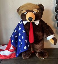 Trumpy Bear Deluxe With American Flag Cape 22 Inch Plush Stuffed Animal Toy picture
