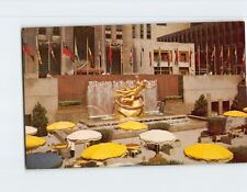 Postcard Sunken Gardens & Prometheus Statue Rockefeller Center New York City NY picture