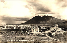 Vista de Monterrey Mexico RPPC Real Photo Unposted Agfa Postcard 1930s picture