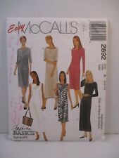 McCall's Pattern 2892 Miss Sz A (6-8-10) Dress 2 Lengths Sleeve Variations Cut picture