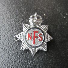 English British National Fire Service pin WWII era original NOS picture
