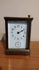 Antique  French Victorian Brass Carriage Alarm  Clock For Repair or Parts picture