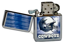 Dallas Cowboys NFL Football Flip Top Chrome Oil Lighter Wind Resistant Flame picture