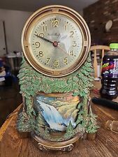 Vtg Master Crafters Waterfall Clock Lighted Animated Motion Electric 344 Working picture
