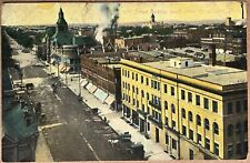 Lincoln Nebraska 12th Street Looking South Aerial View Antique Postcard c1910 picture