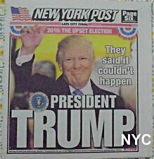 Donald Trump Historic Win Elected President Of USA New York Post November 9 2016 picture