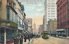 MILWAUKEE WI - Grand Avenue East From 5th Street Postcard - 1908 picture