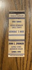 John E Springer Gamble Stores Sumner Iowa Vintage Matchbook Cover picture