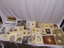 Antique lot 60 B&W Photos Protraits New England 8 X 10 3 x 5 Army Stafford Sprin picture