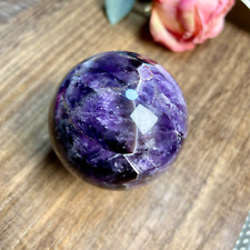 700g Natural Amazing Dream Amethyst Quartz Crystal Sphere Healing 79mm 71th picture