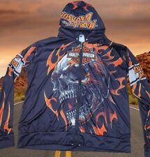 Harley Davidson Full Zip Womens Lightweight Jacket Skull Very Cool Design  picture