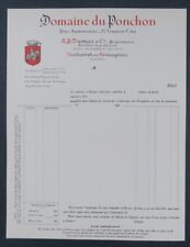 Invoice DOMAINE DU PONCHON DUMAS GABARRET EN ARMAGNAC old bill invoice 15 picture