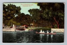 Cazenovia NY-New York, Pier at Cazenovia Lake Vintage Souvenir Postcard picture
