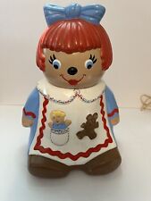 Vintage Raggedy Ann Pottery Ceramic Cookie Jar  picture