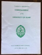 Vintage University of Guam UOG 1979 Commencement Graduation Program Booklet picture