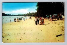 Port Dickson Beach-Malaysia General View of Beach, Vintage Souvenir Postcard picture