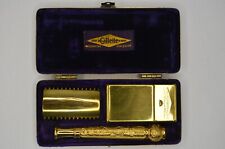RARE Vintage Gillette ABC Pocket Edition Imperial Set With Engraved Cap 1909 picture