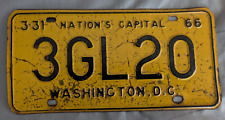 Vintage 1966 Washington D.C. NATIONS CAPITAL License Plate picture
