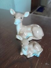 Set Of 2 Vintage Porcelain Miniature Deer Fawn Japan picture