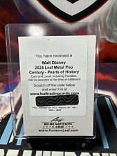 2024 Leaf Metal Pop Century Walt Disney Auto Pearls Of History Redemption picture