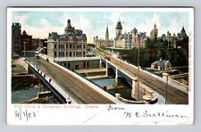 Ottawa Canada, Post Office & Parliament Buildings, Clock, Vintage c1905 Postcard picture