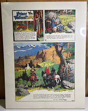 SEALED 1971 HAL FOSTER PRINCE VALIANT COMIC LAST PAGE 17X22 PRINT NUMBERED picture