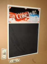 COCA-COLA - VINTAGE COKE Menu Chalk Blackboard Gas & Restaurant OLD SIGN Date82 picture