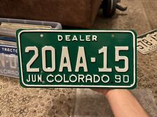 1990 Colorado Dealer License Plate 20AA 15 picture