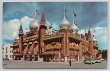 Mitchell, South Dakota SD - The Worlds Only Corn Palace Vintage Cars Postcard picture