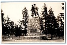 c1930's Donner Party Monument Statue Truckee California CA RPPC Photo Postcard picture