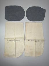 Vtg Antq Sewing Lot Renewable Trouser Pockets & Denim Iron On Patch picture