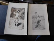 VINT REAL PHOTO POSTCARD RPPC LOT, HUNTING DEER & RABBITS picture