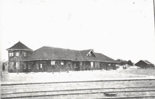 C.1910 RPPC Central Depot Richland NY Train Station Tracks Opened 1906 Vintage picture
