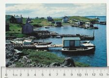 Vtg Postcard Sampson's Cove Cape Breton NS Fishing Village Isle Madame Boats Unp picture