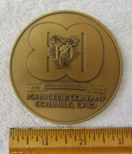 Vtg 1992 JOHN DEERE TRACTOR Medallion COLUMBUS 500 Yr JD Ohio Branch 80 Yr Medal picture