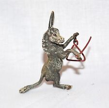 Geschutzt Vienna Bronze Figurine Miniature Donkey Orchestra Triangle  picture