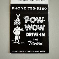 Vintage 1970s Pow-Wow Drive-In Toronto Canada Matchbook Cover picture