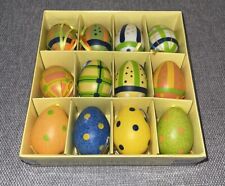 German Hand Painted Easter Egg Lot of 12 Vintage Deko-Ostereier Hollow Box picture