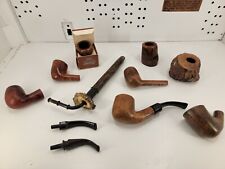Vintage Lot of Smoking Pipes, Bowls, Stems, etc. As-Is See Photos picture