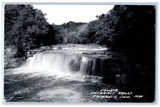 c1940's Lower Cataract Falls Cataract Indiana IN Waterfalls RPPC Photo Postcard picture