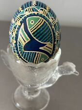 VNTG Ukrainian Pysanky Egg Hand Made Pysanka Easter  L-N picture