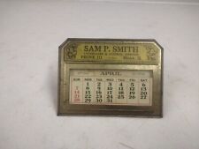 Vintage Minier Il Sam Smith - Undertaker Funeral Advertising Perpetual Calender picture