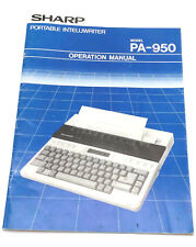 SHARP Portable Intelliwriter PA-950 Operation User Manual - typewriter picture