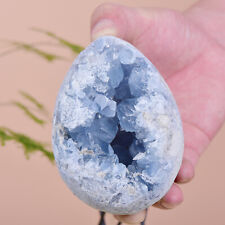 2.34LB Natural Beautiful Blue Celestite Crystal Geode Cave Mineral Specimen picture
