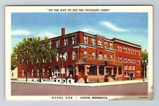 Austin MN-Minnesota, Hotel Fox Antique Vintage Souvenir Postcard picture
