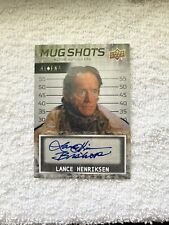 Upper Deck Alien 3 Lance Henriksen Mugshots Autograph Trading Card Inscription. picture
