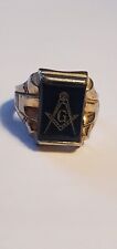 Vintage Royal Blue Masonic Freemason Ring Size 10.75 picture