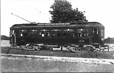 Car 30 Akron Bedford Cleveland Railway Postcard Trolley Interurban RPPC Reprint picture